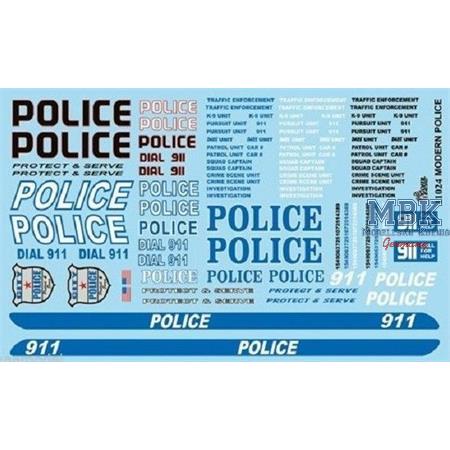 911 Modern Police Decals / Polizei Decals