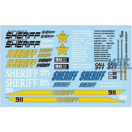 Modern Sheriff Cars / Polizei Decals