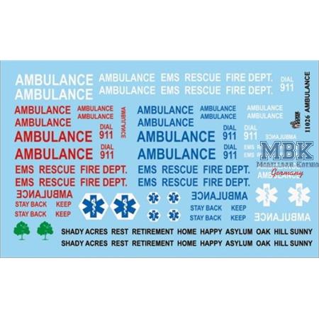 Ambulance / Rettungsdienst Decals