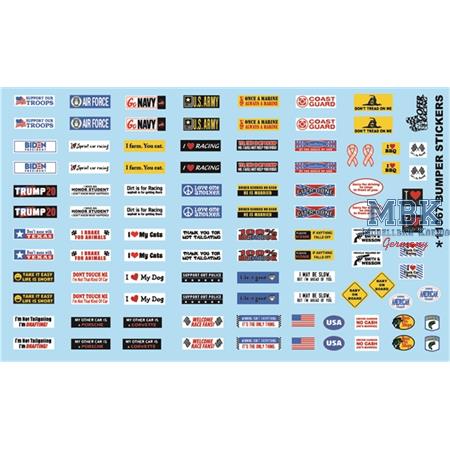 Bumper Stickers (1/25 or 1/24)