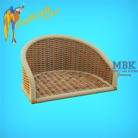 British Wicker Seats - Short + Tall with small Pad