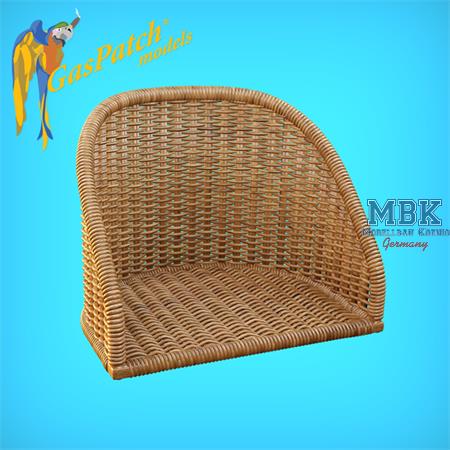 British Wicker Seat Perforated Back - small Pad
