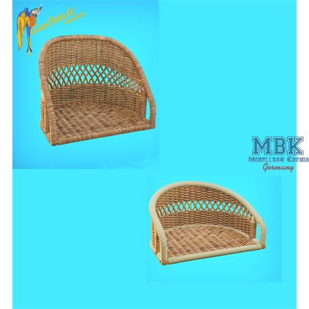 British Wicker Seat Perforated Back - No Pad