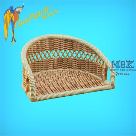 British Wicker Seat Perforated Back - No Pad