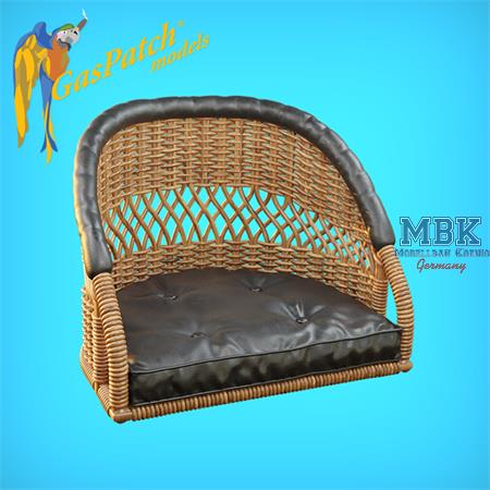 British Wicker Seat Perforated Back - small Pad
