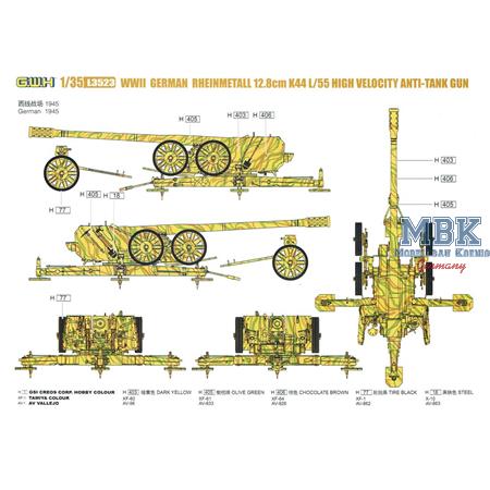 Rheinmetall 12,8cm K44 L/55 Kanone