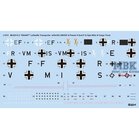WWII Luftwaffen Messerschmitt Me 323 E-2 GIGANT