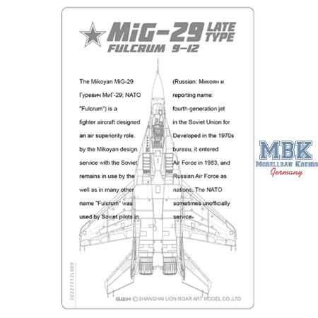 Mikoyan MIG-29  9-12 Late Type “Fulcrum”