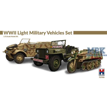 WWII Light Military Vehicles Set