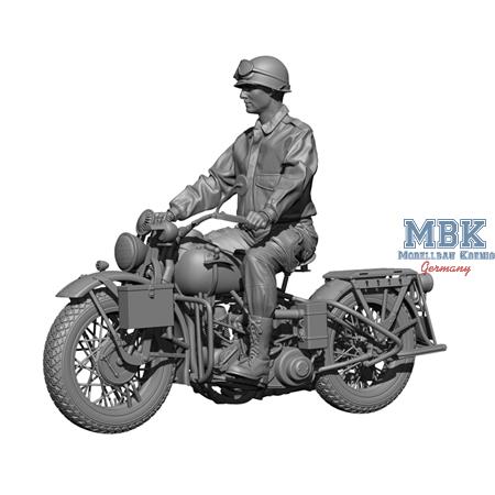 WW2 US para "American rider" including bike 1:16