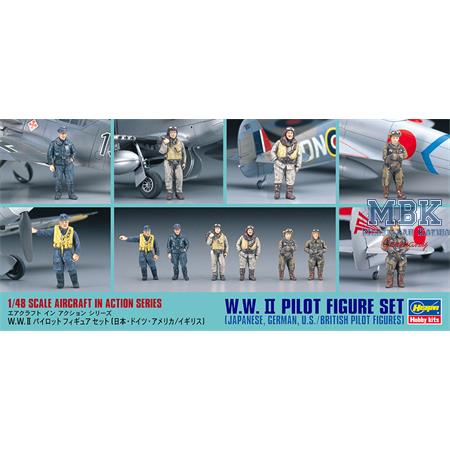W.W.II Pilot Figure Set (JP,DE,US,GB) (X48-7)