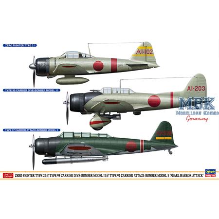 Zero Fighter 21 & 99 & 97 3 Kits (SP348)