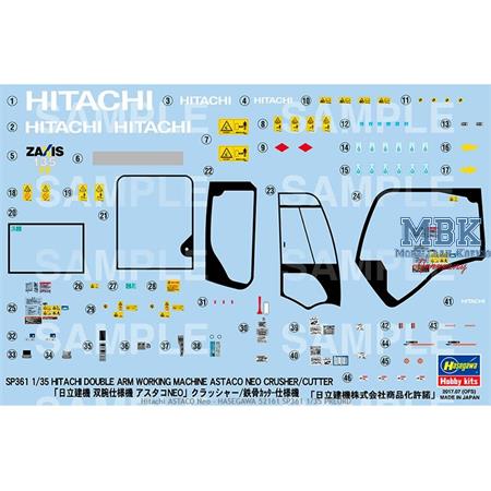 Hitachi Doppelarm Bagger Brecher+ Schneider SP361