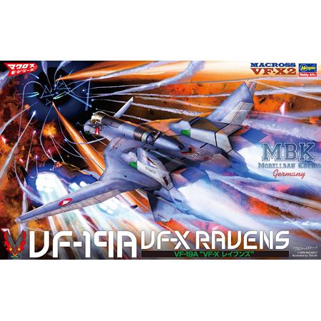 Macross VF-X2 VF-19A VF-X Ravens 1:48