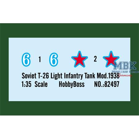 Soviet T-26 Light Infantry Tank Mod.1938