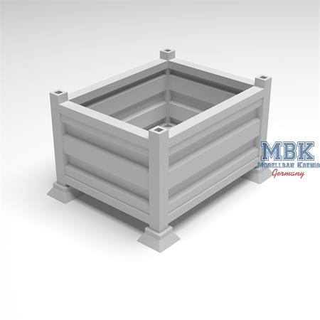 Mixed Metal Box Pallet (1x Steel, 1x Wire)