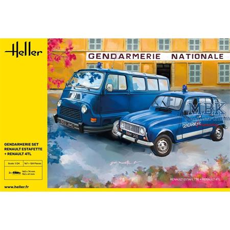 Gendarmerie Set Renault Estafette + Renault 4TL