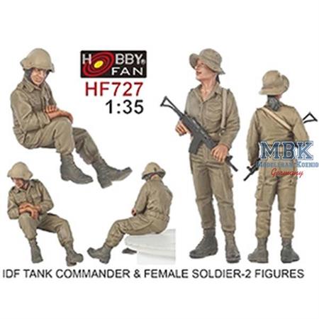 IDF Tank Commander + Female Soldier, 2 Figures