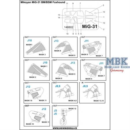 MiG-31 BM/BSM - Masks 1/48