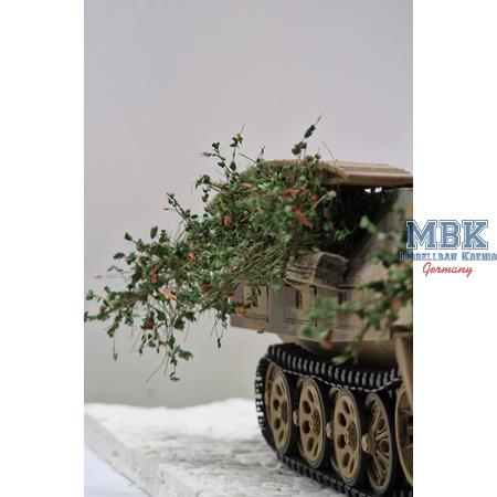 Tarnzweige Laub Dunkelgrün Braun camoufl. branches