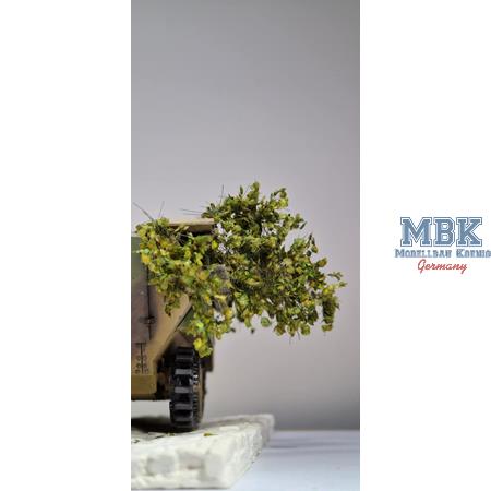 Tarnzweige Laub hellgrün gelb  camouflage branches