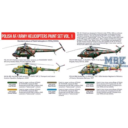 Polish AF / Army Helicopters paint set vol. 1