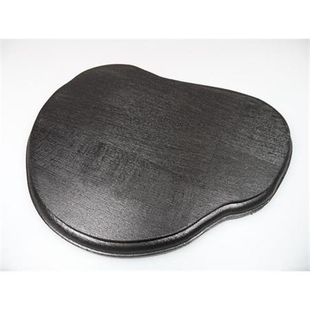 Holzsockel, unregelmäßig Form 1, 24cm, schwarz