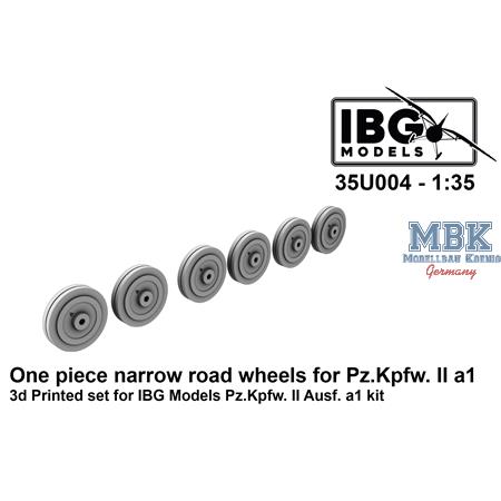 One piece narrow road wheels for Panzer II Ausf.a1