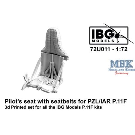 Pilot's seat with seatbelts for PZL/IAR P.11F - 3D