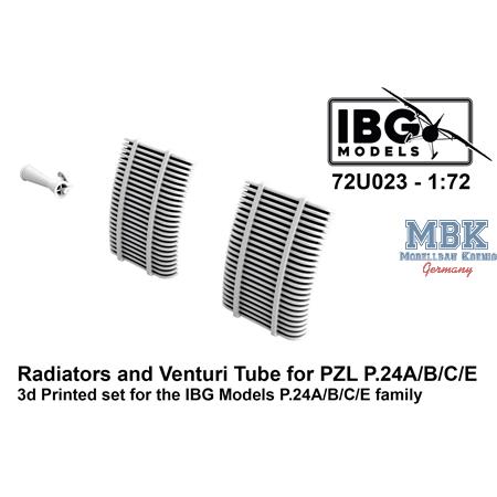 Radiators and Venturi Tube for PZL P.24A/B/C/E-3D