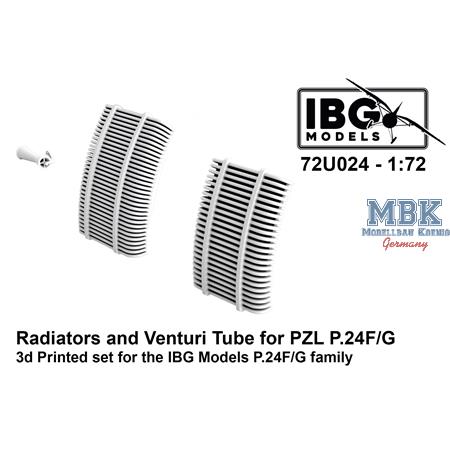 Radiators and Venturi Tube for PZL P.24F/G - 3D