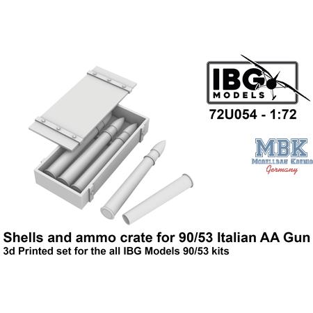 Shells + ammo crates for  90/53 Italian AA - Gun