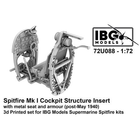 Spitfire Mk I Cockpit Structure Insert metal seat