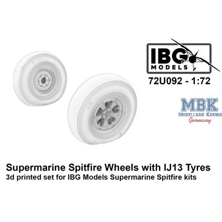 Supermarine Spitfire Wheels with IJ13 Tyres 3D