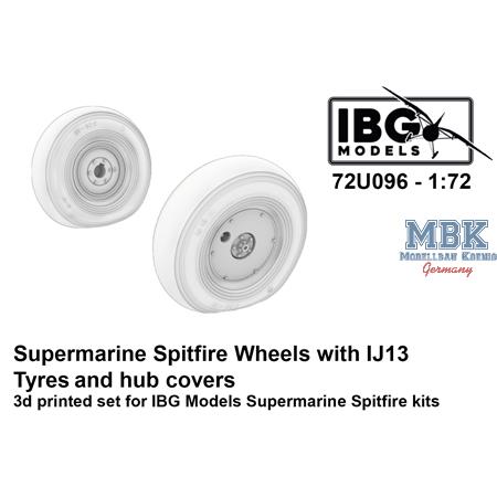 Supermarine Spitfire Wheels w/IJ13 Tyres + hub cov