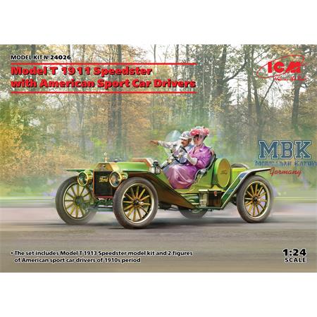 Model T 1913 Speedster with sports car drivers