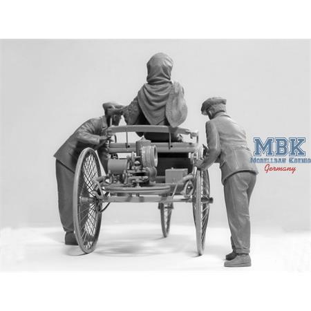 Benz Patent-Motorwagen 1886 w/Mrs.Benz & sons