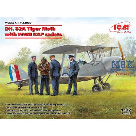 D.H.82A Tiger Moth with WWII RAF cadets