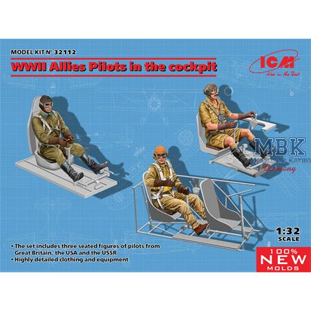 WWII Allies Pilots in the cockpit (UK, US, SU)