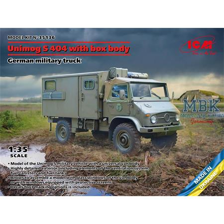 Unimog S 404 with box body, German military truck