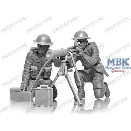 WWII British Vickers MG Crew  (2 figures)