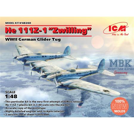 Heinkel He 111Z-1 Zwilling, WWII German Glider Tug