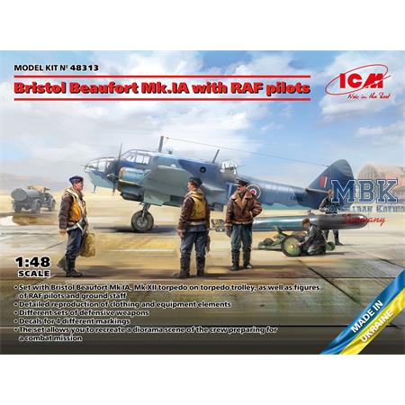 Bristol Beaufort Mk.IA with RAF pilots