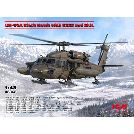 Sikorsky UH-60A Black Hawk with ESSS and Skis
