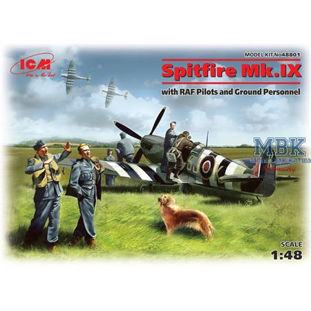 Spitfire Mk.IX with RAF Pilots & Ground Personnel