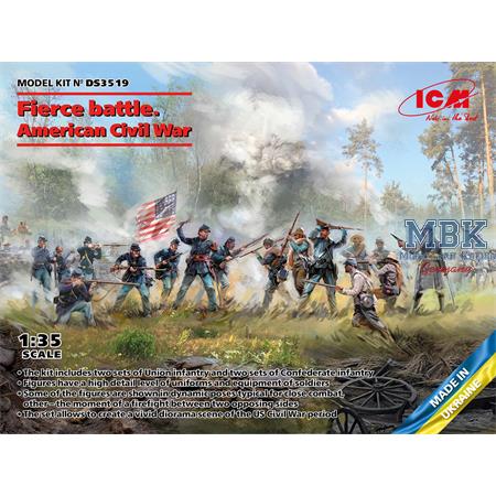DIORAMA SET - Fierce battle. American Civil War