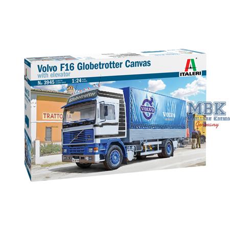 VOLVO F16 Globetrotter Canvas Truck with elevator