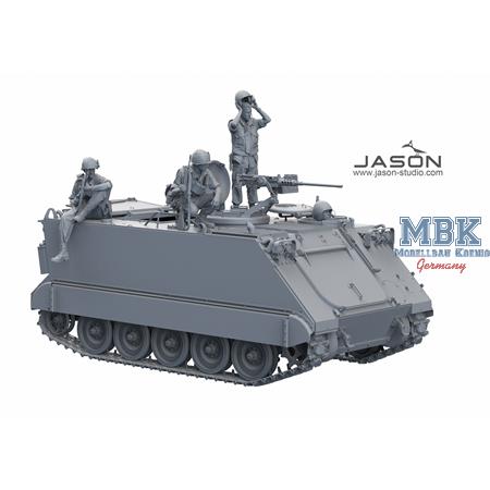 M113 APC crew & infantry men 1:16