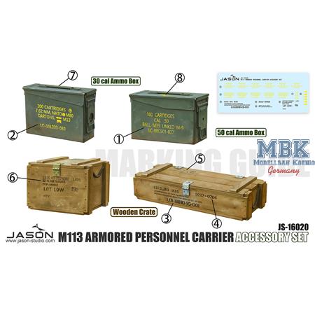 M113 Armored personnel carrier accessory set 1:16