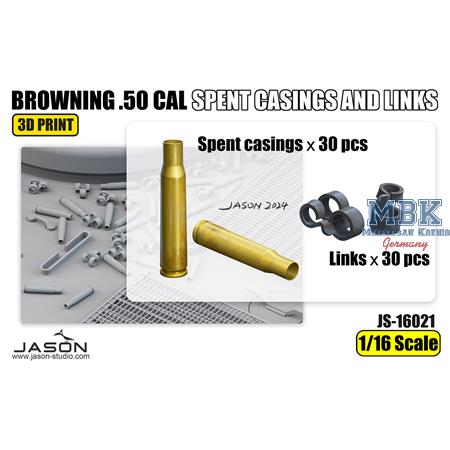 Browning .50 cal spent casings and links 1:16